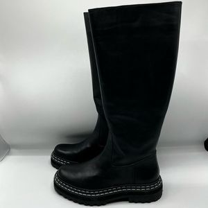 Vince Camuto Phrancie Tall Black Leather Boots Sz 6 NWOT